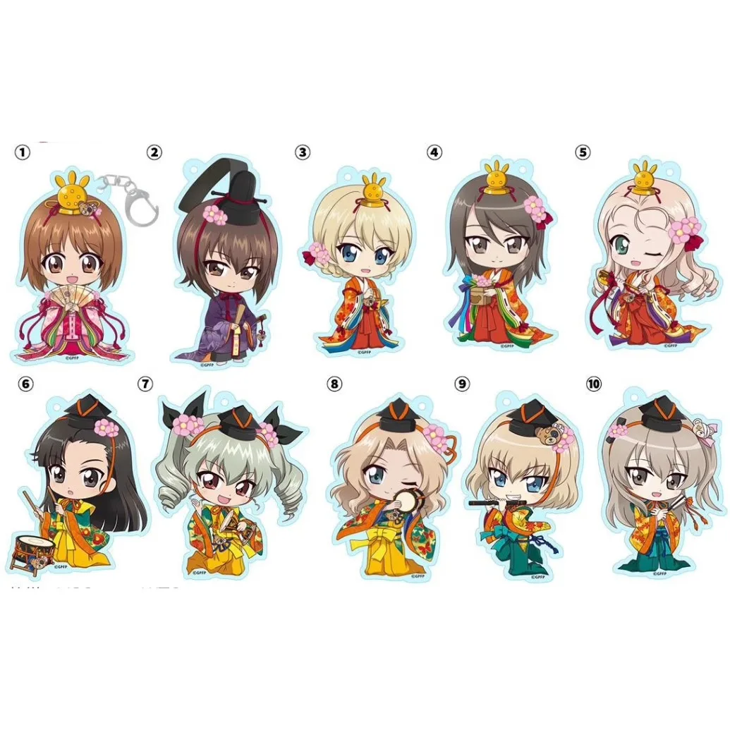 لعبة Darjeeling Anchovy Nishizumi Miho Maho Nishi Kinuyo المفاتيح دمية أنيمي الاكريليك كيرينغ قلادة للهدايا #2