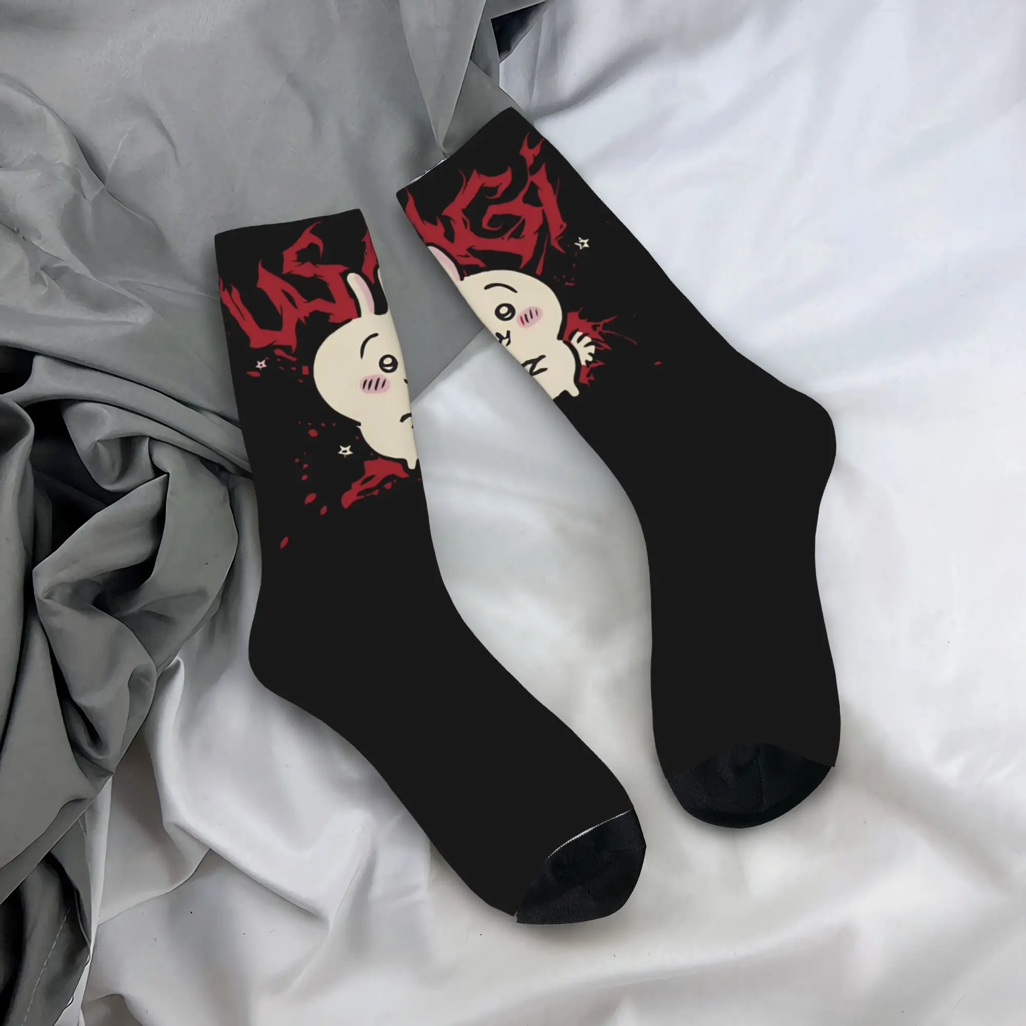 

Men Socks Chiikawa Usagi Stockings Autumn Kawaii Comfortable Socks Printed Running Anti-Slip Socks