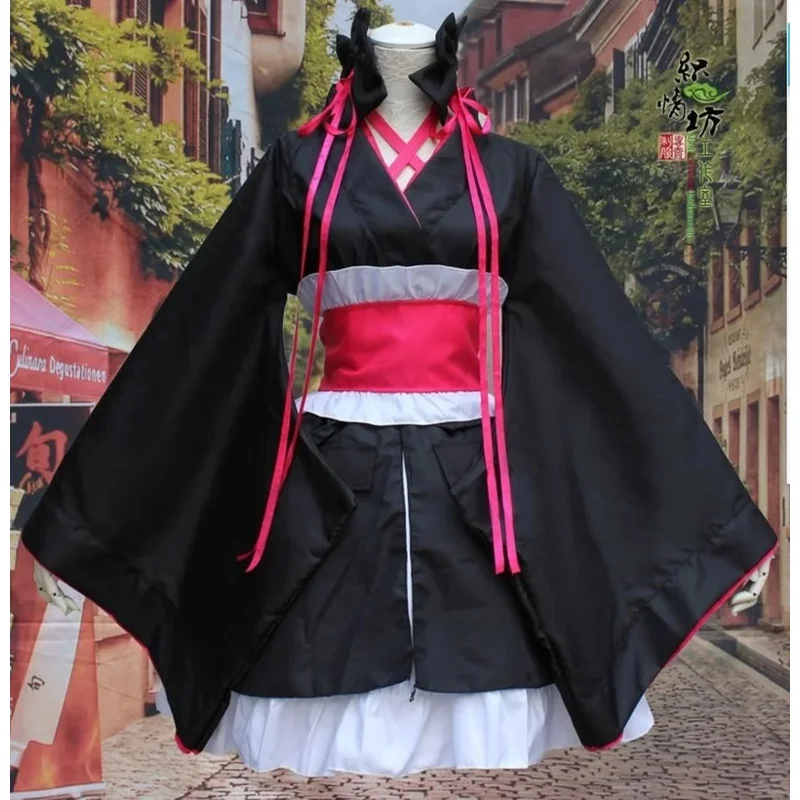 Japanese Kimono Cosplay Girls Anime Yaya Cosplay Costume Women Haori Tea Party Princess Dress Comic Exhibition Clothing Set UY44