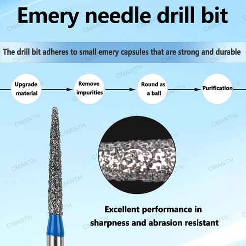 Imagen 2 del producto Fresas de diamante Dental fresas de odontología SI cono invertido único FG 1,6mm grano estándar para pieza de mano de alta velocidad 10 unids/pack