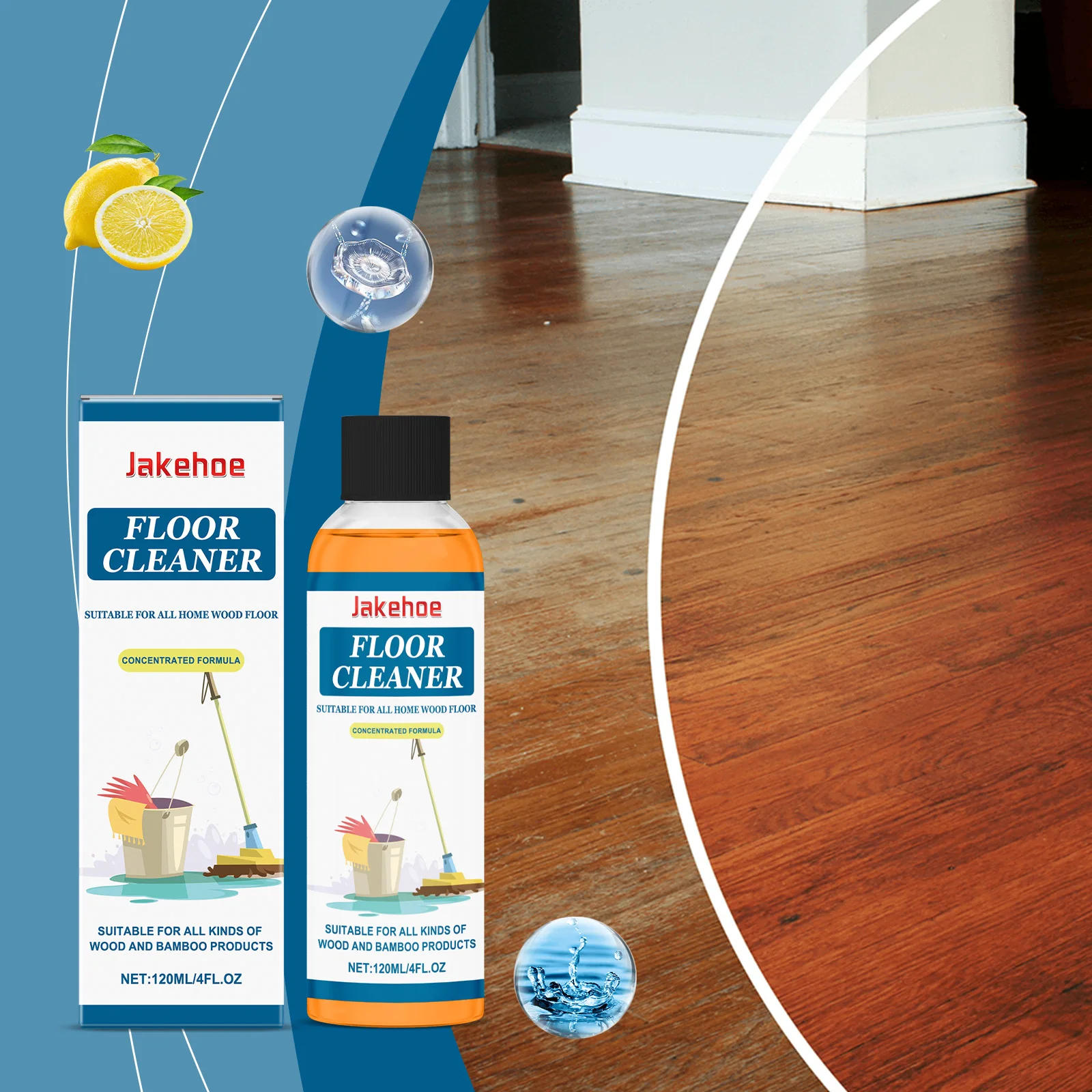 

Средство для чистки пола Jakehoe для очистки, удаления накипи, деревянного пола, плитки, осветляющее полирующее чистящее средство