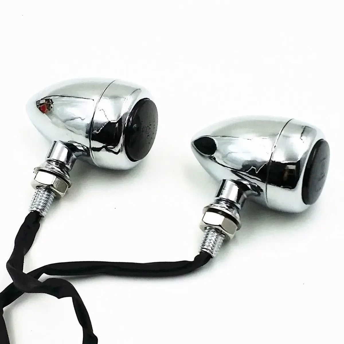 

Chrome Turn Signal Light VT VTX CB XL Dyna Shadow YZ For Cafe Racer Vintage Retro VN