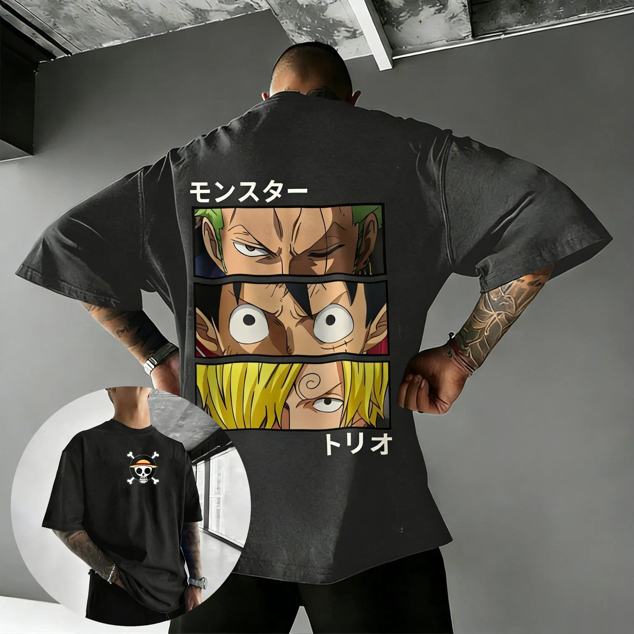 

One Piece Anime Donquixote Doflamingo Oversized Cotton T-shirt Men and Women Breathable High Quality Y2K Short Sleeve Summer