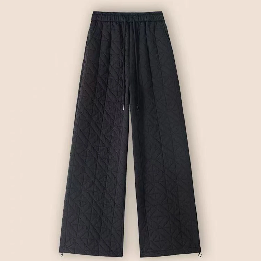 Cotton pants women's outer wear 2025 new autumn and winter velvet pants loose drape casual wide-leg thickened velvet pants