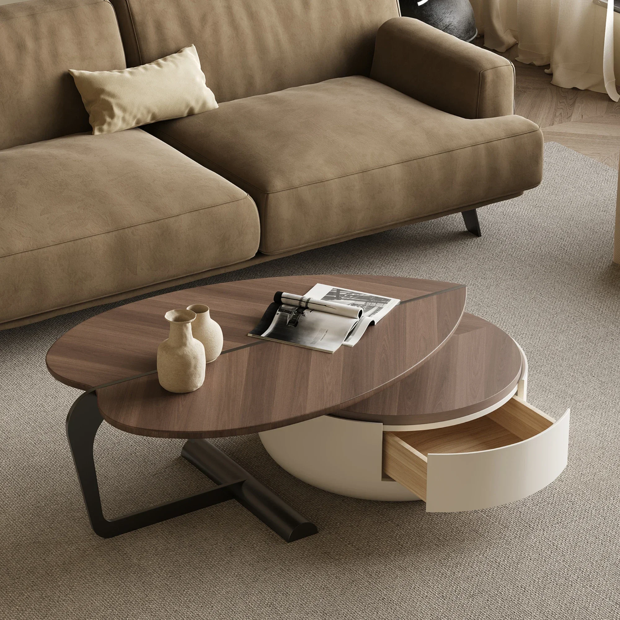

Living Room Home Designer Special-Shaped Coffee Table Advanced Artistic Modern