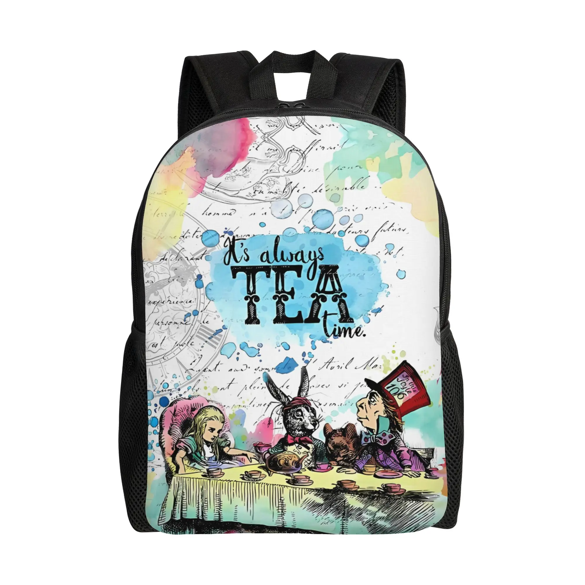 

Alice in Wonderland Handbag Back to school season Tea Time Adjustable Strap Backpack