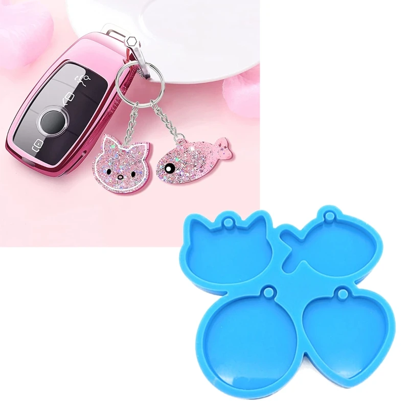 Fish for Cat Kitchen Baking Mold keychain Mold for DIY Keychain Jewelry Crafts