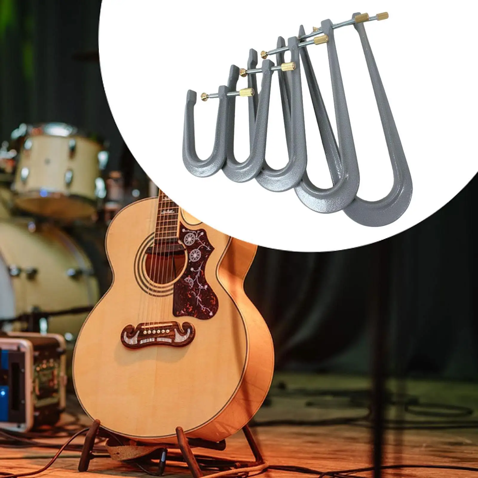 

5Pcs Guitar Bridge Clamp Wear Resistant Easy to Install Practical Guitar Repair Tool Multifunctional for Wood Guitar Supplies