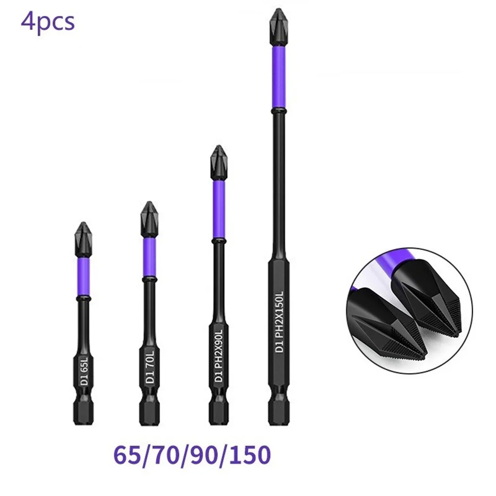 

Hand Tools Batch Head Black Non-slip Cross Screwdriver Drill Bit Impact-resistant Magnetic Batch Head High Quality