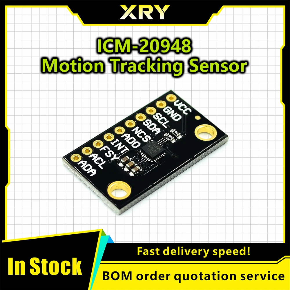 Moduł czujnika XRY ICM-20948, 9-osiowy czujnik MEMS do śledzenia ruchu, energooszczędne układy scalone ICM20948 — zdjęcie produktu 6
