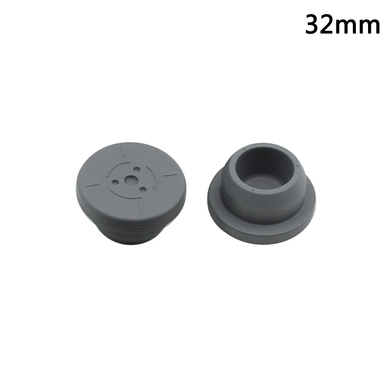 

100pcs/lot 24mm 26mm 28mm 32mm Butyl Rubber Stopper Plug For Glass Bottle Vials Rubber Sealing Injection Vials Stopper