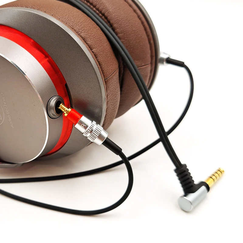 For Audio Technica ATH-MSR7B ES770H ESW950 AWAS A2DC Replaceable 4.4mm 2.5mm Balanced Single Crystal Copper Upgrade Cable