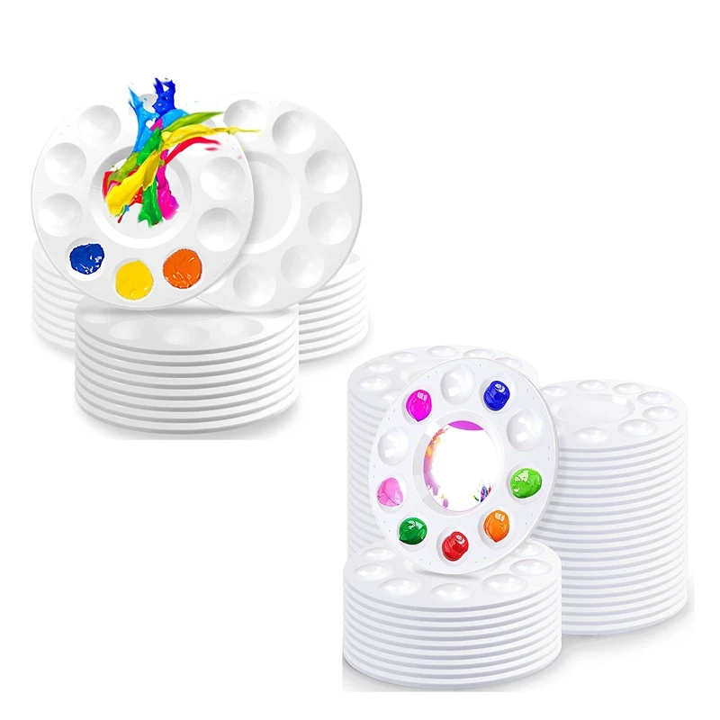 

Пластиковый поддон для краски для детей, палитры лотков для краски с 10-зонтами, палитра лотков для акриловых красок для детей