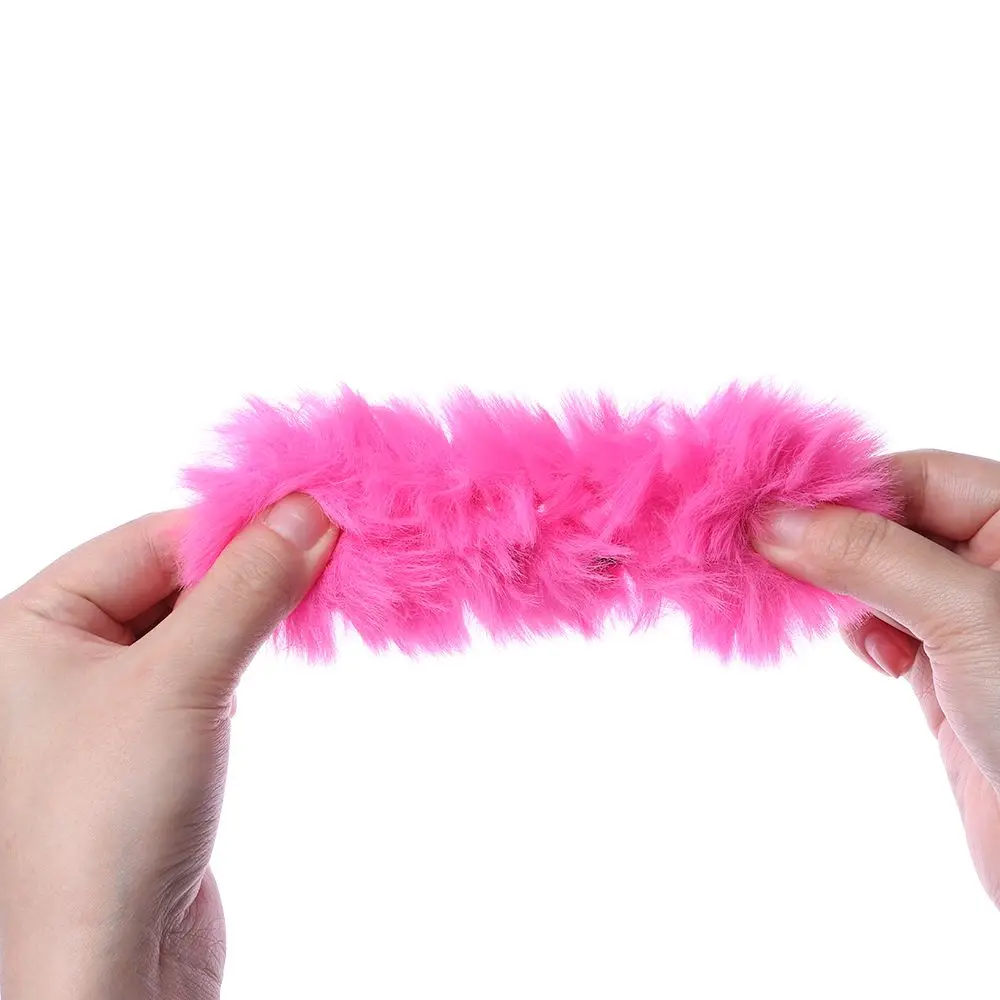 Women Girls Winter Fur Hair Scrunchies Pom Pom Hair Tie Fuzzy Elastic Hair Bands Ponytail Holders Fashion Hair Accessories