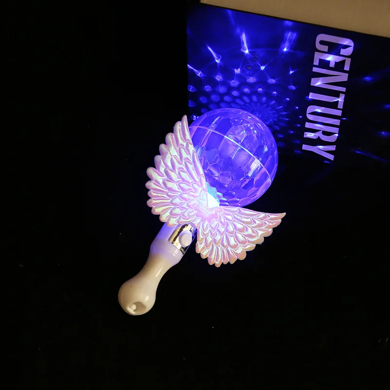 New Angel Wings Light-emitting Magic Wand Creative Colorful Light Projection Handheld Magic Wand Children's Birthday Party Gifts