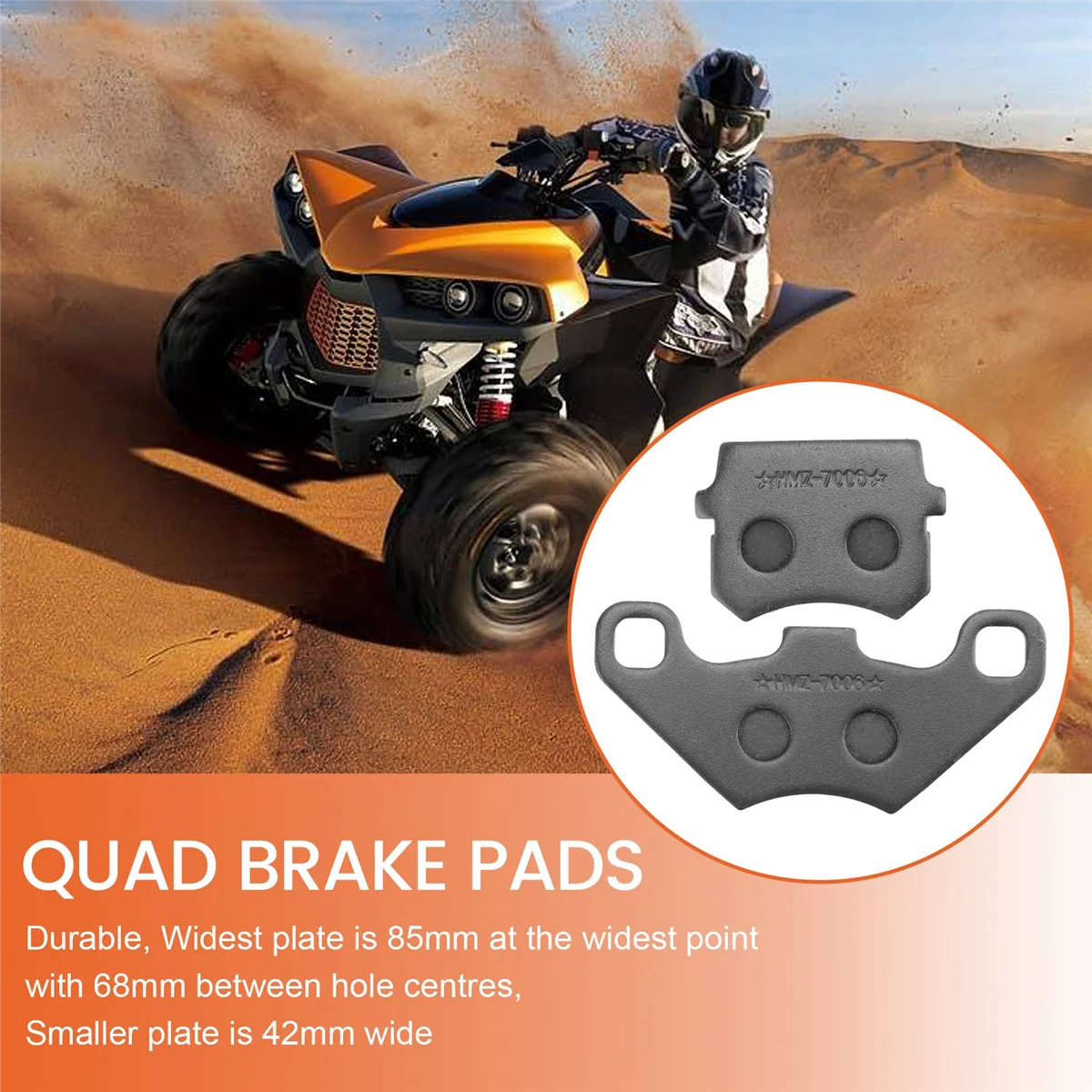 Motocicleta Brake Pads para Quad ATV Pit Dirt Bike, sapatos, 2pcs