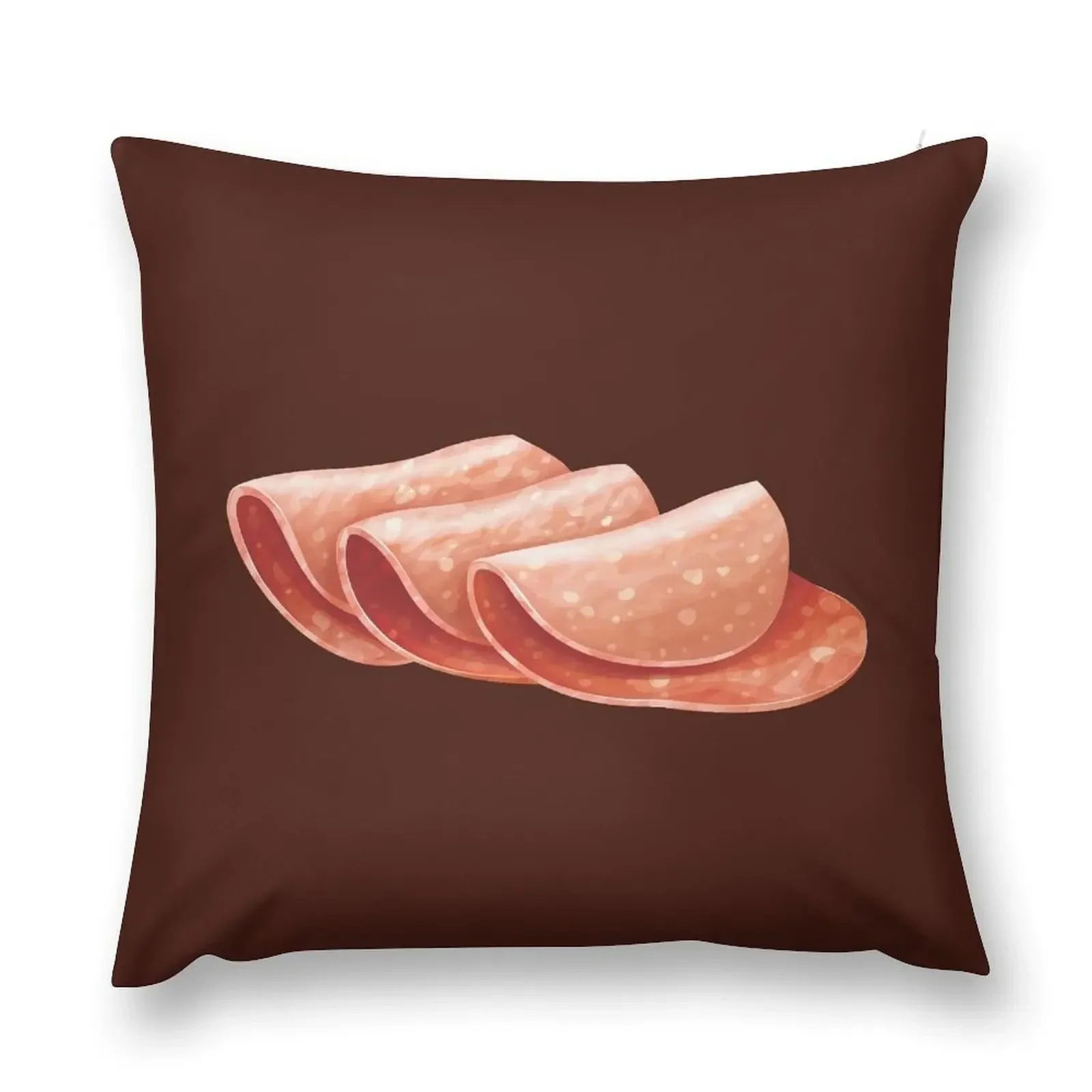 

Sliced Salami Sausage Throw Pillow Luxury Living Room Decorative Cushions Plaid Sofa pillow