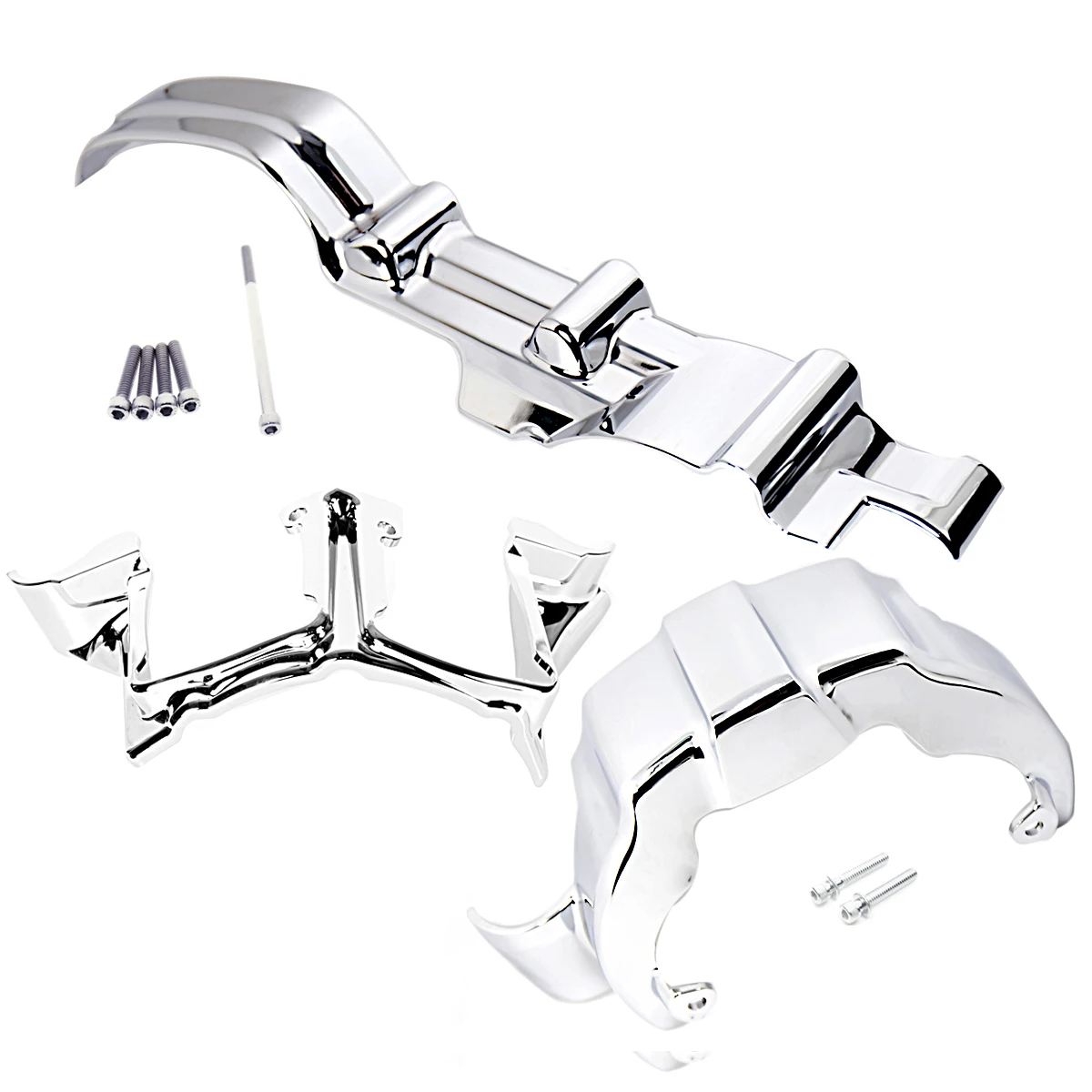 Chrome Inner Primary Accent Transmission Shroud Covers Lifter Block Accent For Harley Touring Street Glide Road King 2017-2022