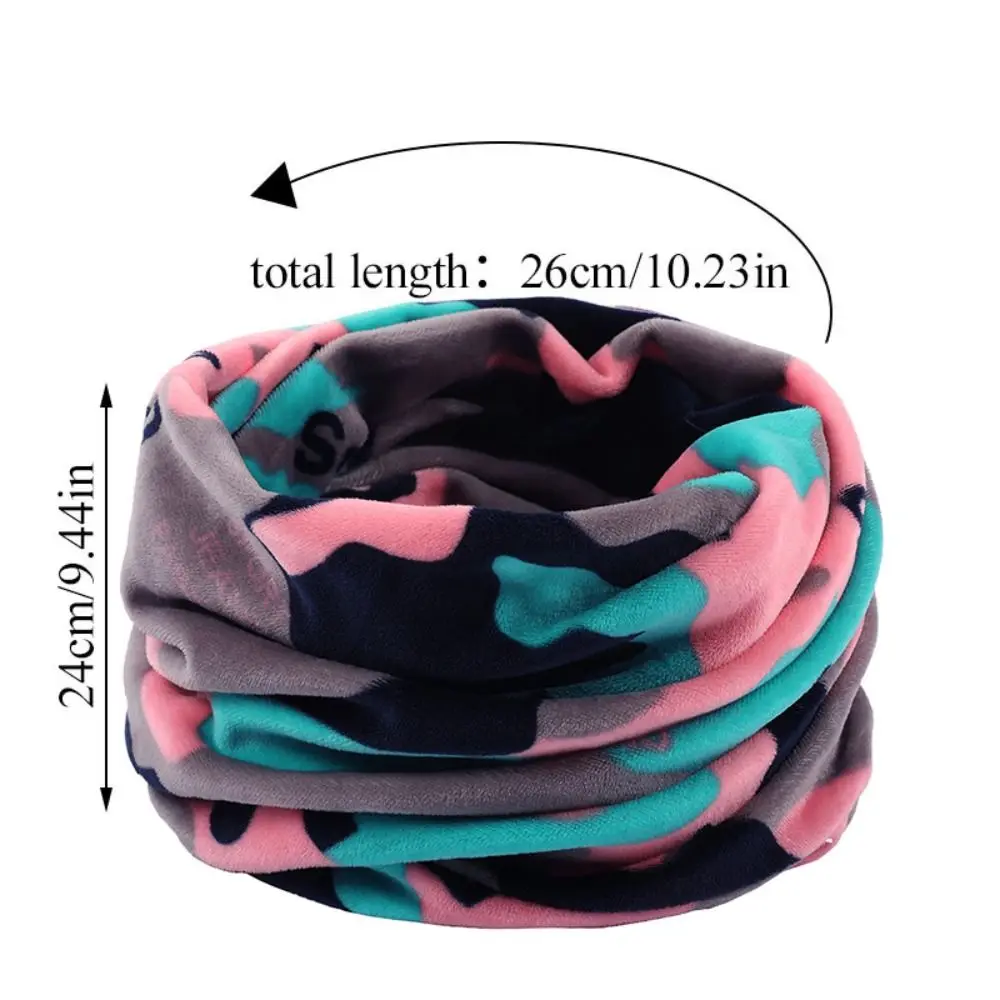 Winter Fashion Windproof Soft Ring Scarves Thermal Loop Outdoor Sports Fleece Neck Scarf Double Layer Neck Warmer