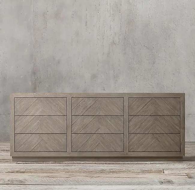 Italian light luxury solid wood chest, very simple and modern entrance cabinet