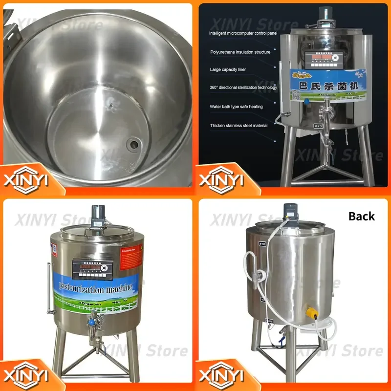 for YX-MJJ 100L Commercial Milk Pasteurizer Intelligent Sterilizer for Yogurt Milk Juice Wine Farm Pasture Use