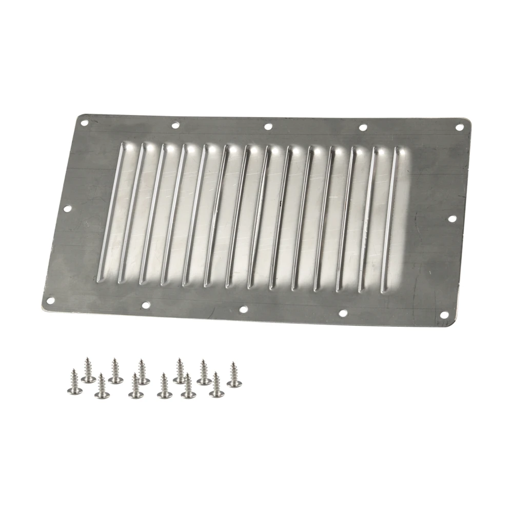 

​Stainless-Steel 5” × 9” Rectangle Stamped Louvered Vent For Related Vents In Boats, Marines