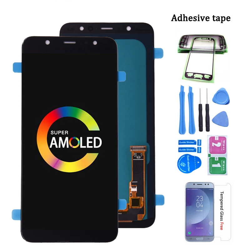 Super Amoled For Samsung Galaxy A6 Plus 2018 A605 A605fd LCD Display Touch Screen Digitizer Assembly A6+ Lcd