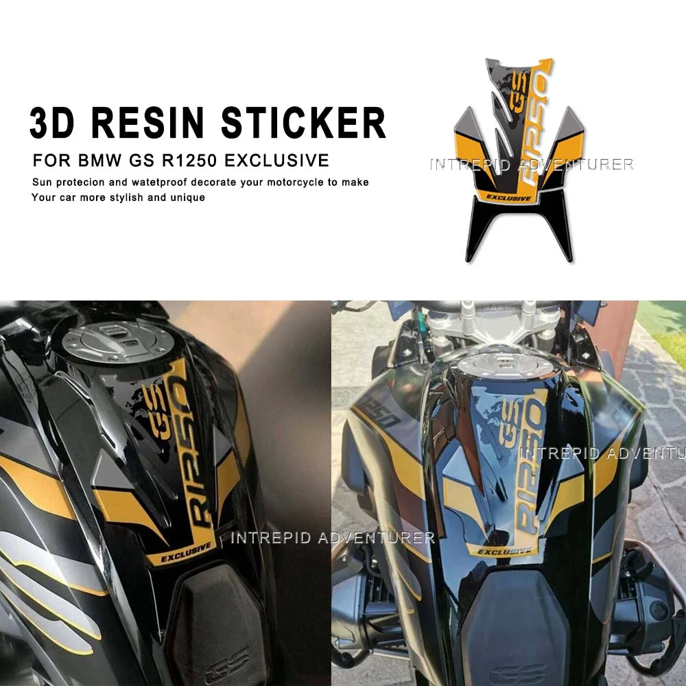 Motorcycle Accessories 3D Epoxy Resin Stickers Fuel Tank Pad Protective Kit Decal  Waterproof for BMW GS R1250 EXCLUSIVE