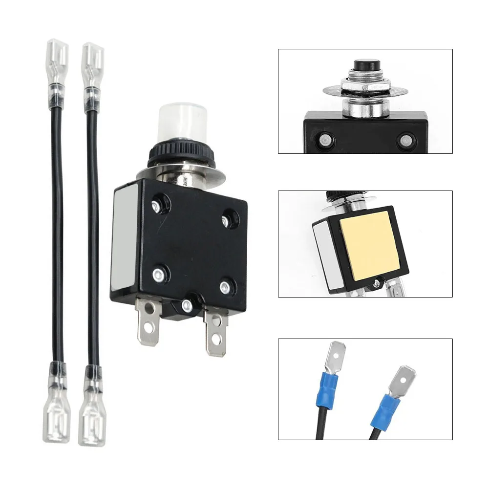 2pcs 3 AMP 5 AMP Resettable Fuse Circuit Tester Kit Manual Reset Thermal Overload Protector Switch Circuit Breaker