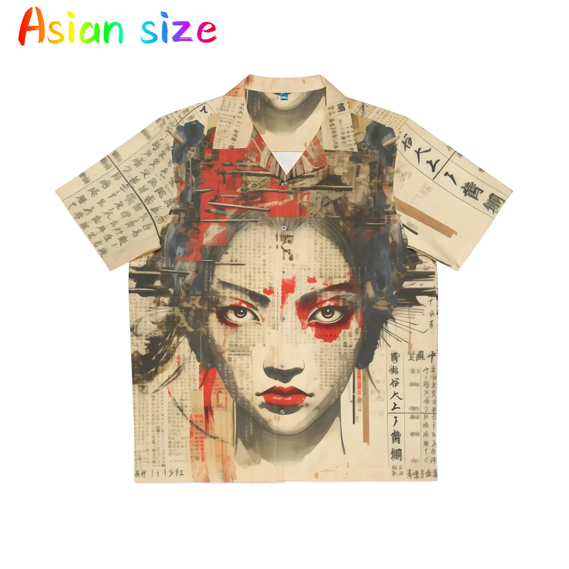 

2025 Japanese Style Vintage Samurai Graphic Shirts Beach Party 3d Print Hawaiian Shirt Short Sleeve Oversized Blouse Lapel Shirt