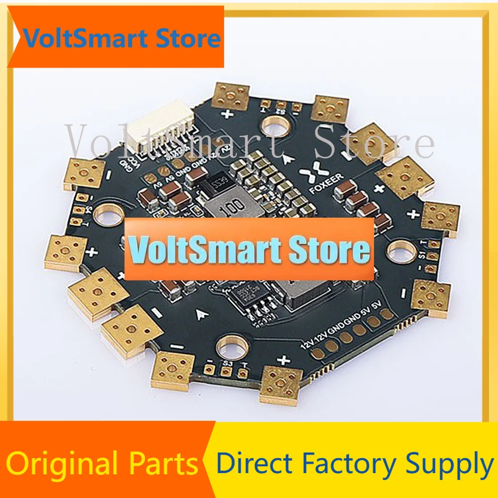 VoltSFOXEER PDB 400A 4-8S Lipo Dual Battery Pack Solder Pad Mounting Hole Spacing 30.5x30.5mm For RC FPV Freestyle Drone DIY Par