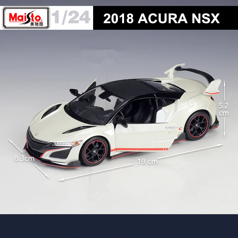 Maisto 1:24 Acura NSX Alloy Sports Car Model Diecasts Metal Racing Car Vehicles Model Simulation Collection Childrens Toys Gift