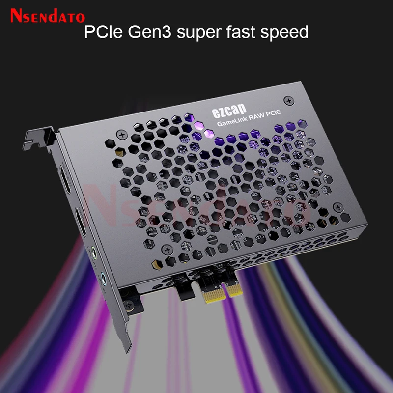 Ezcap380 GameLink RAW 4K 30fps 1080p120 HDMI PCIE ビデオ キャプチャ カード PCI-E HDMI オーディオ ビデオ グラバー レコーダー ライン入力出力付き