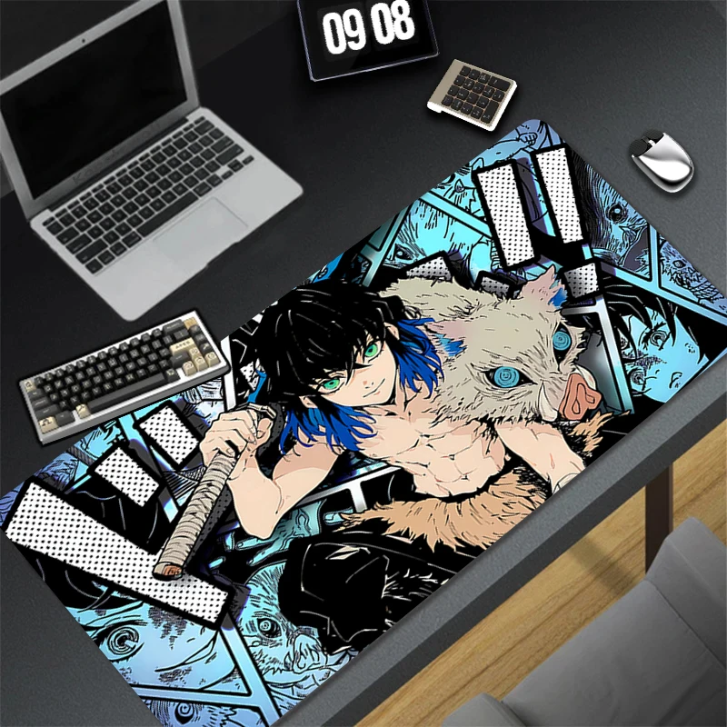 

Computer Gaming Accessories HD Mousepad Office PC Mouse Pad D-demon Slayer Inosuke Keyboard Pad Desk Decoracion Anime Desk Mat