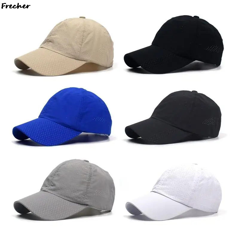 Women Lightweight Tennis Caps Men Breathable Fabric Snapback Summer Sports Hats Quick Drying Simple Basketball Football Hat New