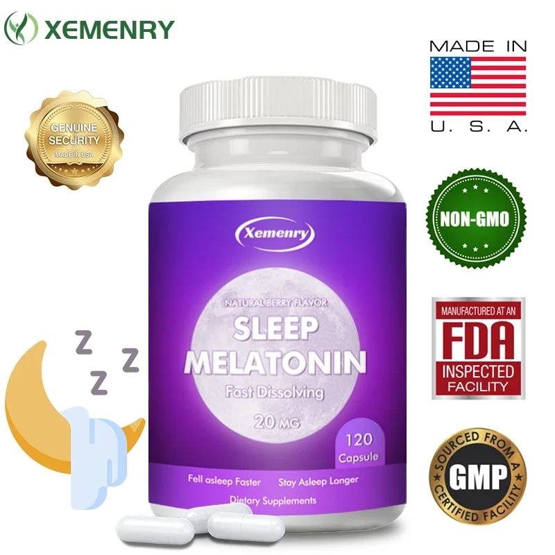 

Melatonin Capsules, A Sleep Aid, Help You Fall Asleep Faster, Promote Sleep Health, and Improve Sleep Quality