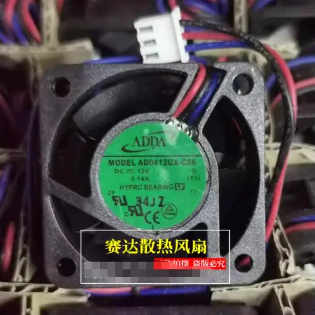 

ADDA AD0412UX-C56 DC 12V 0.14A 40x40x20mm 2-Wire Server Cooling Fan