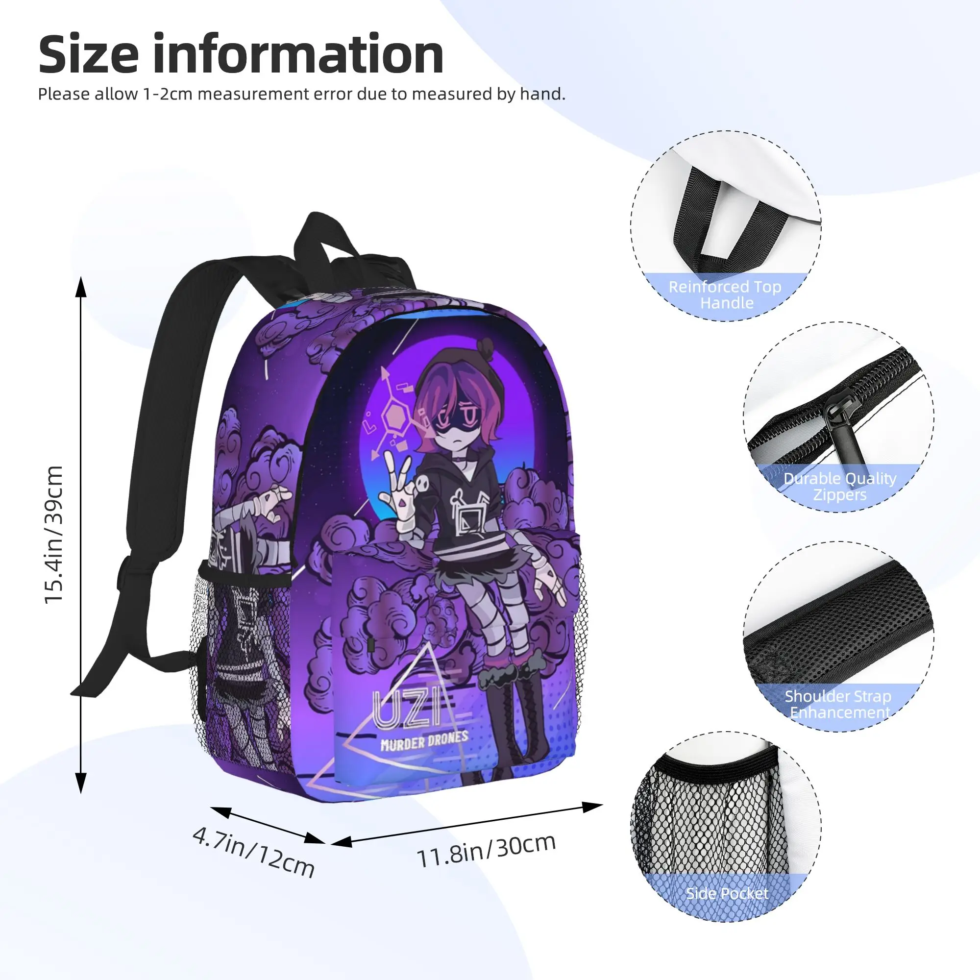 murder drones N And Uzi Doorman Backpack Hot Sale Daypack Large Capacity Boy Girl BookBag Shoulder Bags for Men Women School Bag