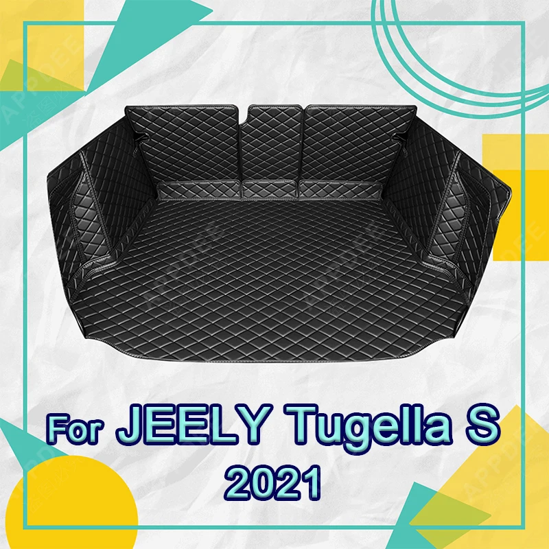 Auto Full Coverage Trunk Mat For GEELY Tugella S 2021 Car Boot Cover Pad Cargo Liner Interior Protector Accessories