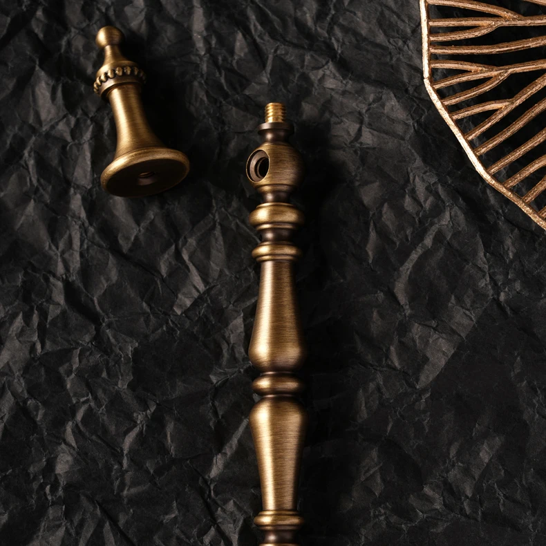 Antique brass crown cabinet handle product image 15