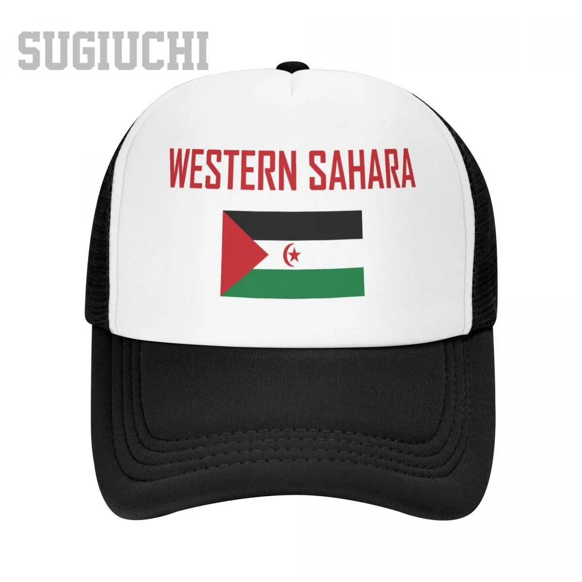

Unisex Mesh Cap Hat WESTERN SAHARA Flag And Font Trucker for Men Women Baseball Caps Outdoors Cool