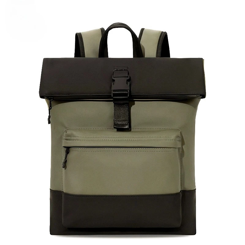

2025 new business leather bag, outdoor college student computer schoolbag