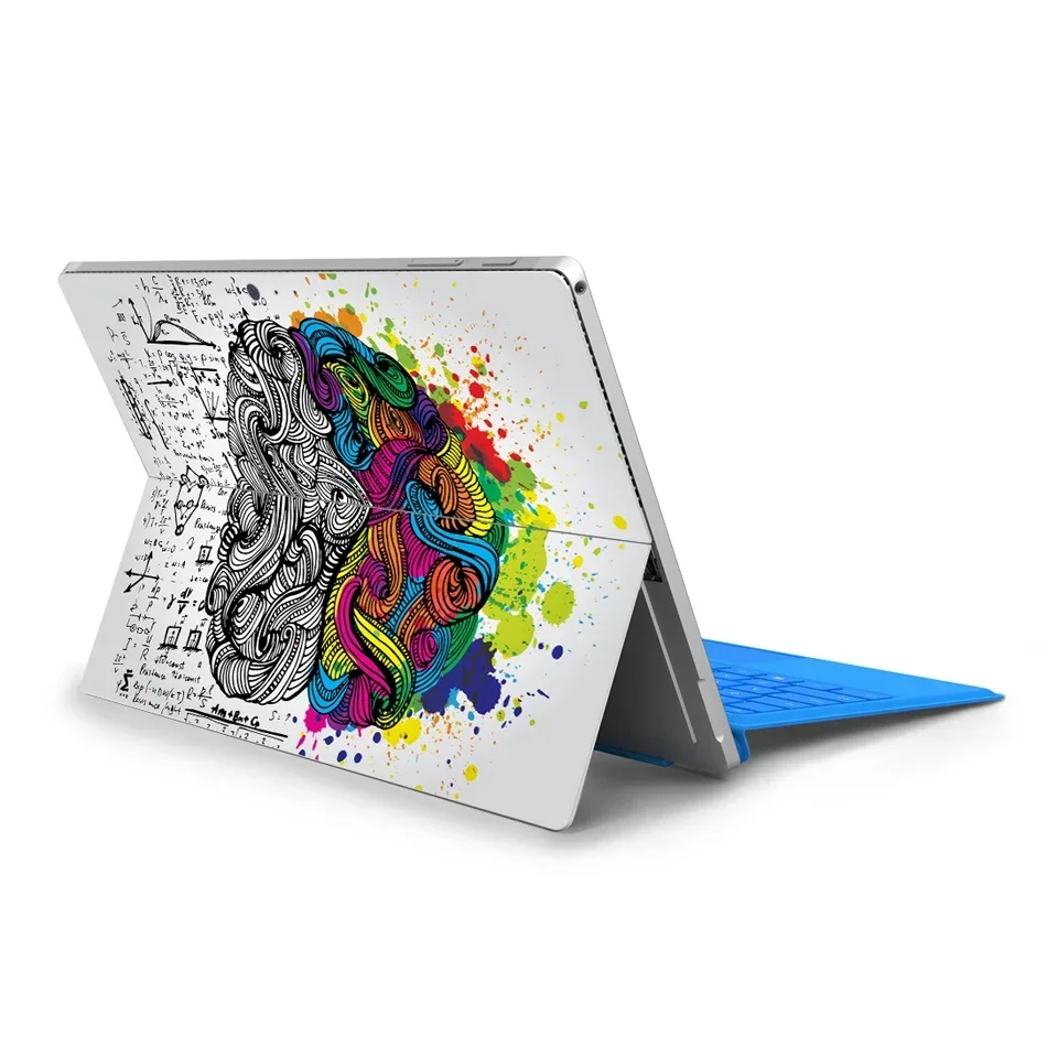 

Laptop Skin for Microsoft Surface Pro 3 4 5 6 7 8 9 X Colorized brain series Vinyl Stickers for Surface Go 1/Go 2/Go 3 Back Film