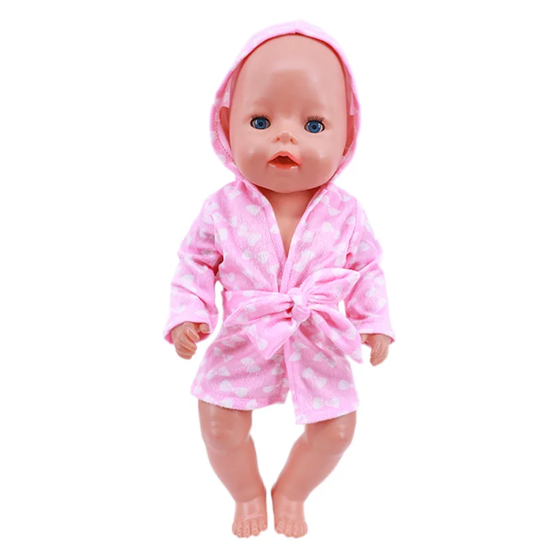 Pink Reborn Doll Clothes Shoes Suitcase Accessories Fits 18 Inch American&43Cm Baby Born New Doll Girl`s Toy Gift Our Generation