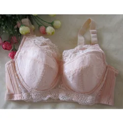 34 36 38 40 42 44 46 48 B C D F G H Bh Brassiere Femme Stick On Bra Plus Size Push Up Full Cup Underwire Lace Bra Underwear
