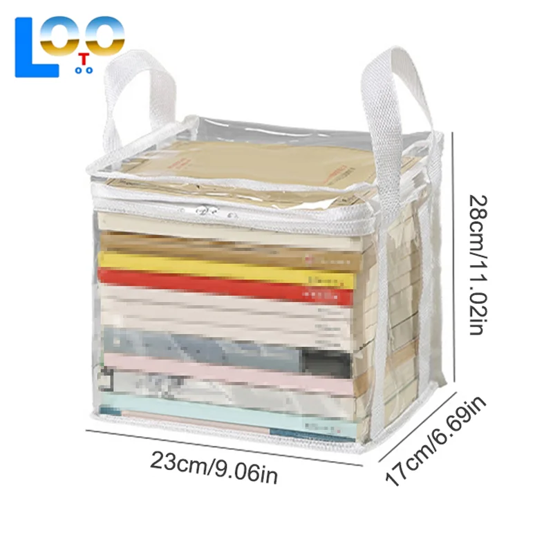 Складная книжная коробка, студенческий общежитие, классный органайзер для книг, прозрачный водонепроницаемый домашний ящик для хранения книг
