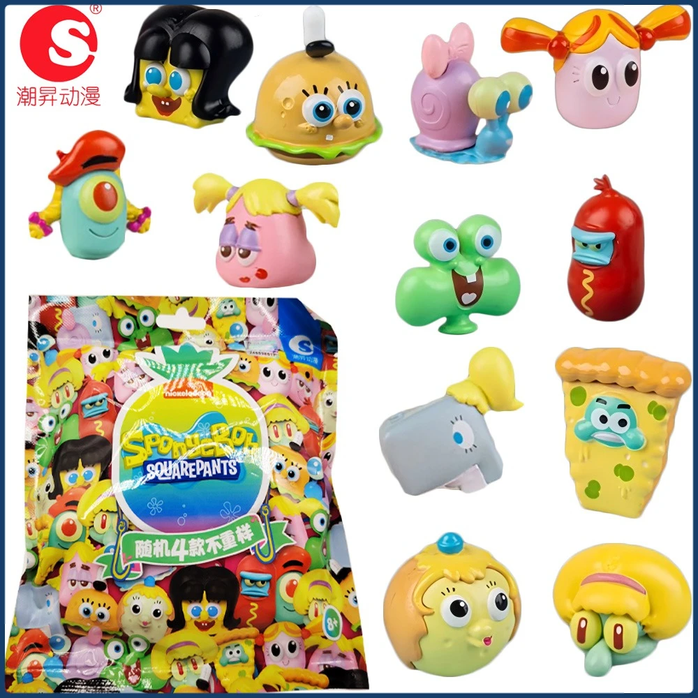 

Официальные штаны «Губка Боб» с милыми предметами, серия мини-слепая коробка, редкая ограниченная модель для снятия стресса, игрушки, декоративные украшения, подарки