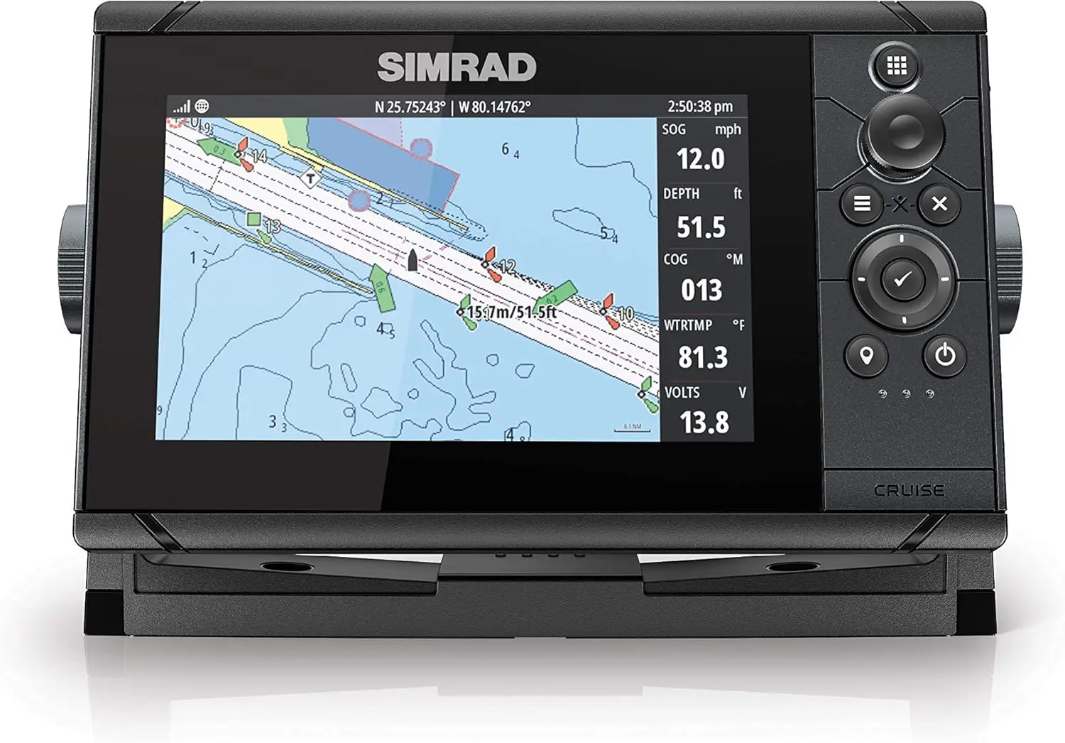 

7-7-inch GPS Chartplotter with 83/200 Transducer, Preloaded C-MAP US Coastal Maps