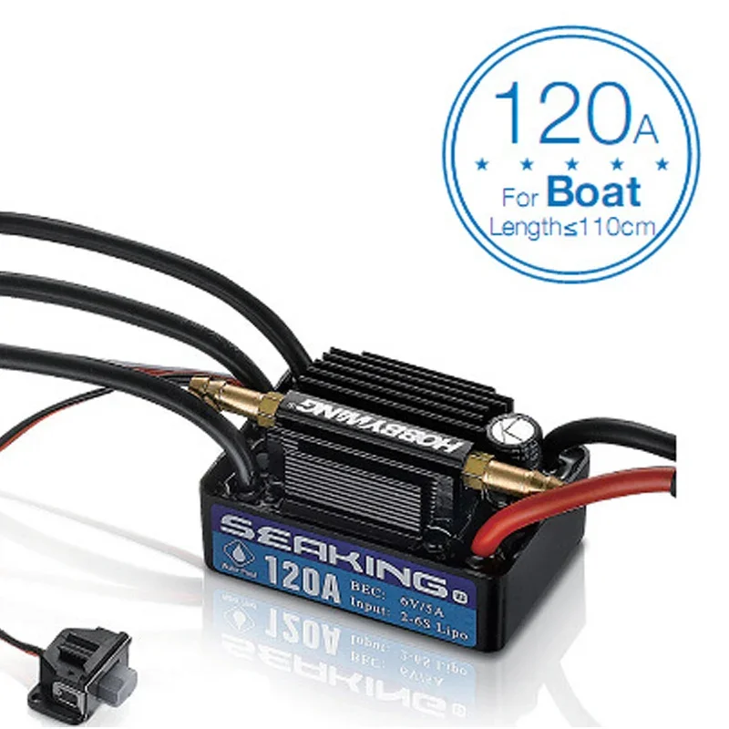 Hobbywing SeaKing V3 Waterproof 120A /180A 2-6S Lipo Speed Controller 6V/5A BEC Brushless ESC for RC Racing Boat