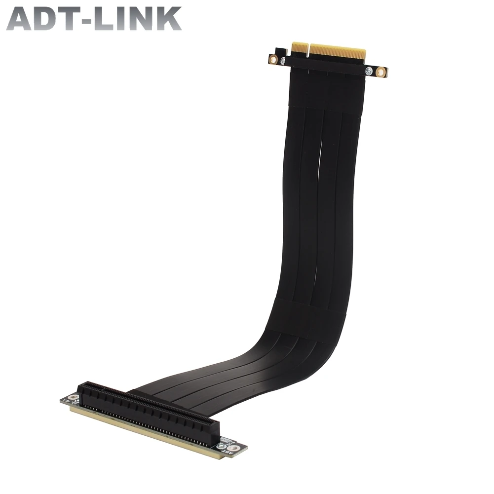 

ADT-Link PCIe 3.0 x8 to x16 Riser Cable 90Degree Vertical Adapter RTX3060 Graphics Video Card AMD NVIDIA GPU ETH Mining Extender